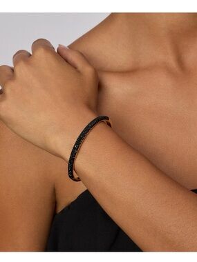 Black Pave Crystal Bangle Bracelet